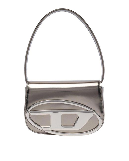 DIESEL Gray 1-Dr Bronze Shoulder Bag