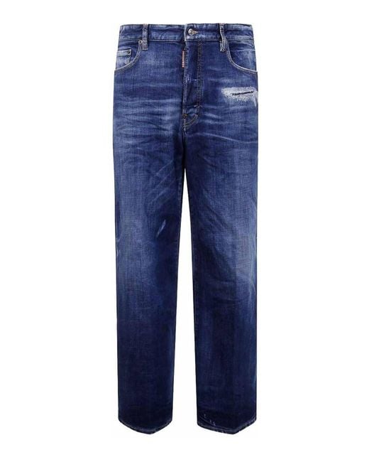 DSquared² Blue Jeans With Experienced Effect for men