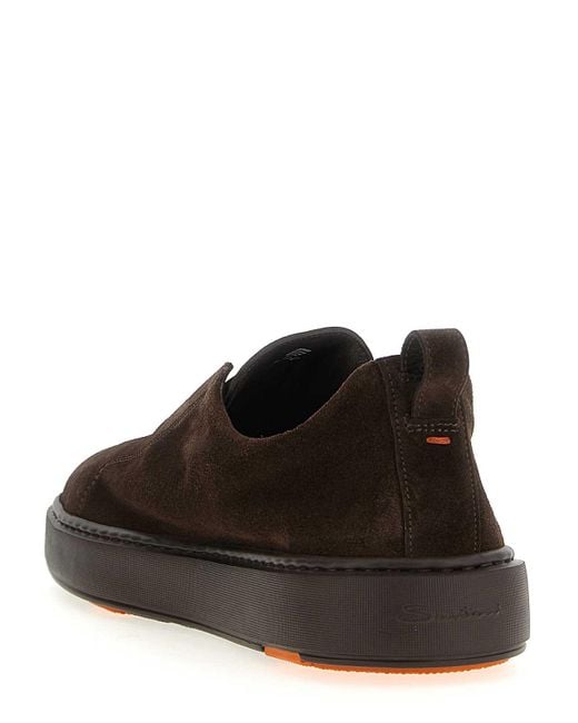 Santoni Brown Victory Sneakers for men