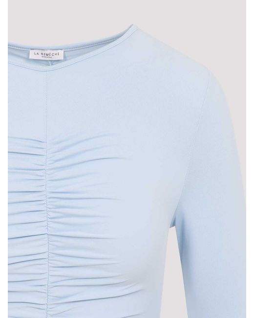 LaRevêche Blue Lillibet Mini Dress