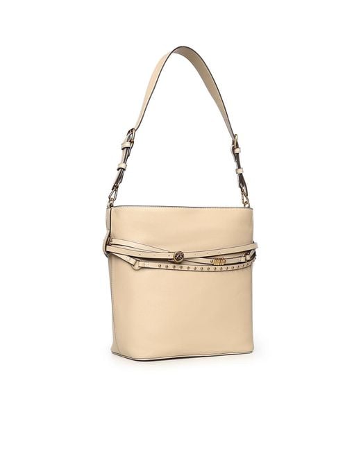 Pinko Natural Medium Leather Bucket Belt Bag