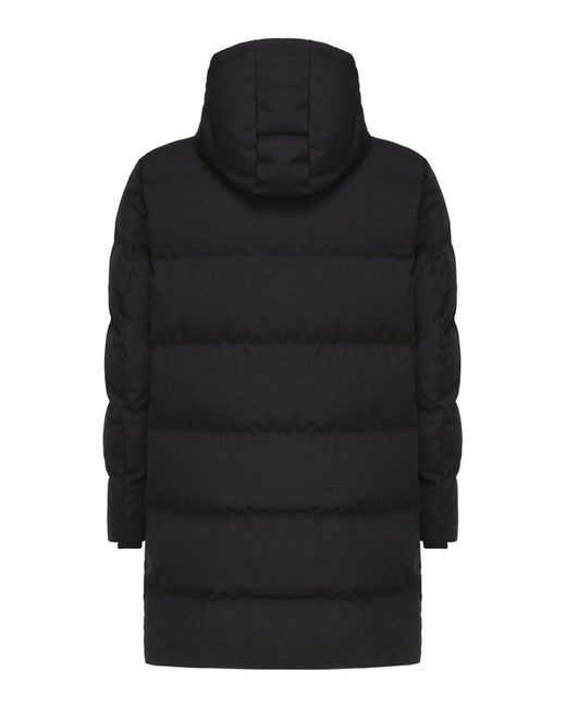 Fay Black Padded Long Coat for men