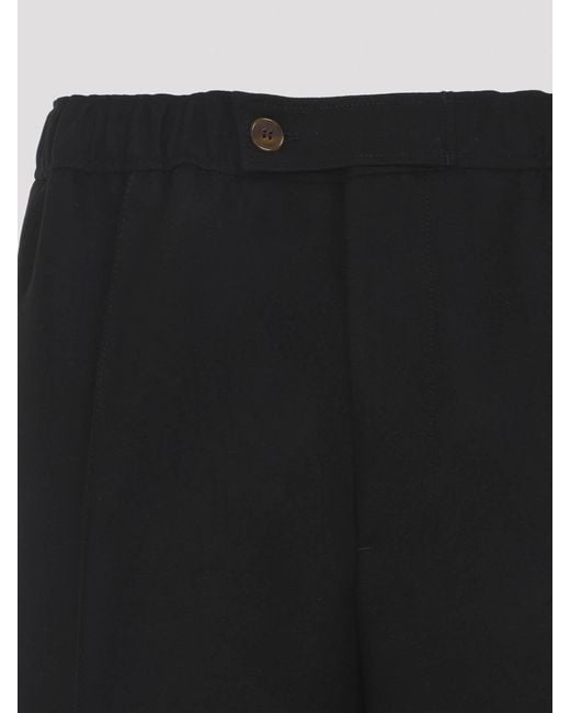 Lanvin Black Virgin Wool Track Pants for men