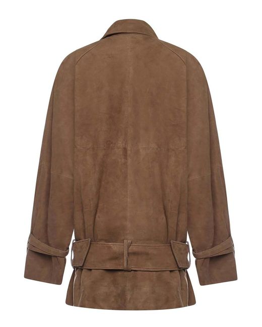 ROTATE BIRGER CHRISTENSEN Brown Leather Jacket