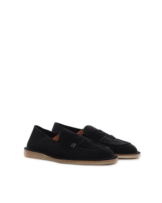 Dolce & Gabbana Black New Florio Leather Loafers for men