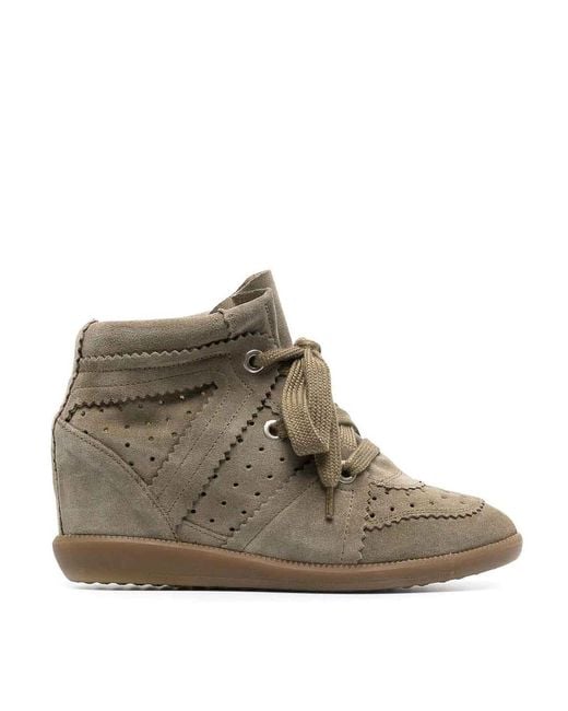 Isabel Marant Brown Bobby Leather Sneakers