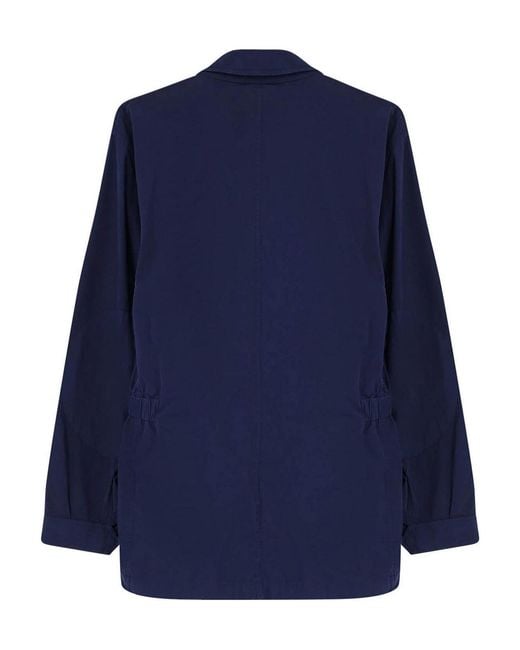 Aspesi Blue Cotton Jacket With Lived Effect