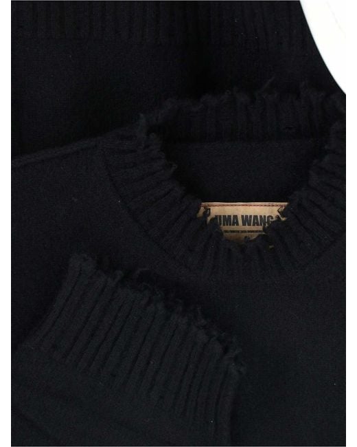 Uma Wang Black Round Neck Sweater