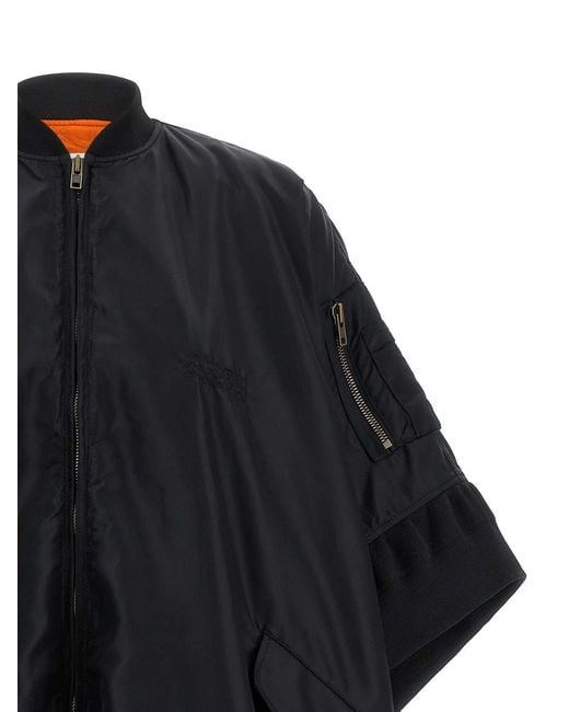 MM6 by Maison Margiela Black Bomber Jacket