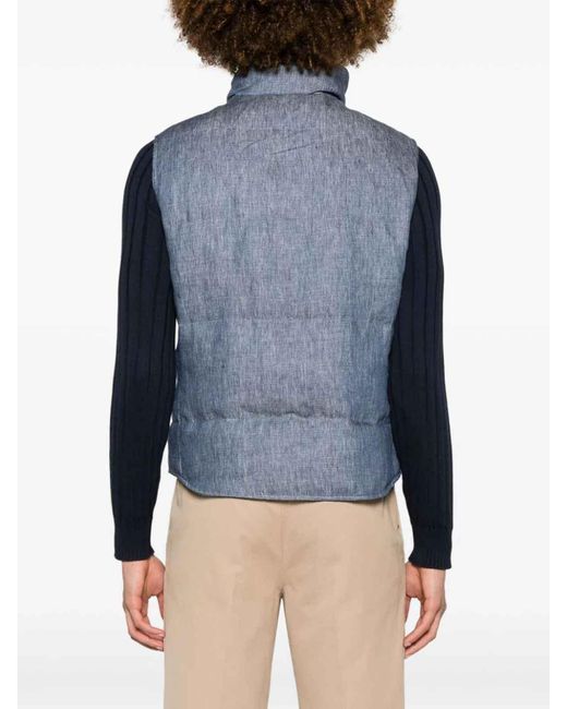 Brunello Cucinelli Blue Padded Vest for men