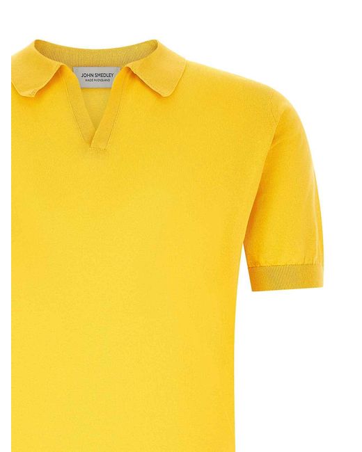 John Smedley Yellow Noah Polo Shirt for men