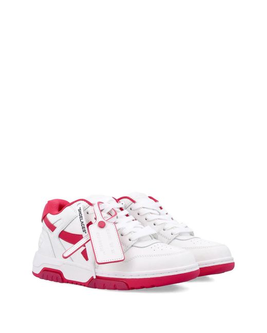 Off-White c/o Virgil Abloh Pink Out Of Office S Calf Leather Sneakers