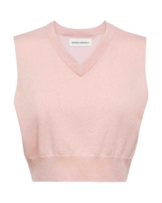 Extreme Cashmere Pink N285 Cropped Waistcoat