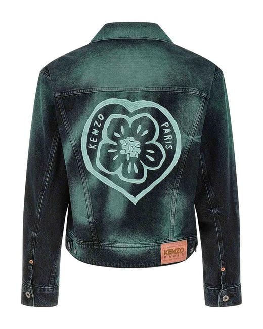 KENZO Green Boke Heart Jacket for men