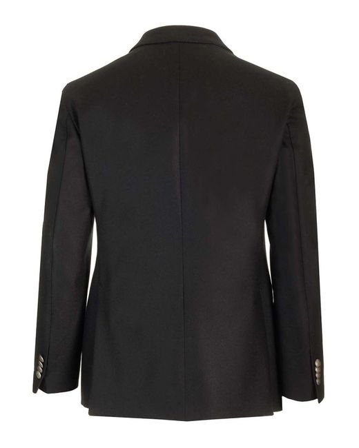 Gabriele Pasini Black Double-Breasted Wool Jacket for men