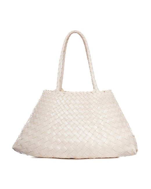Dragon Diffusion Natural Santa Croce Big Woven Leather Bag