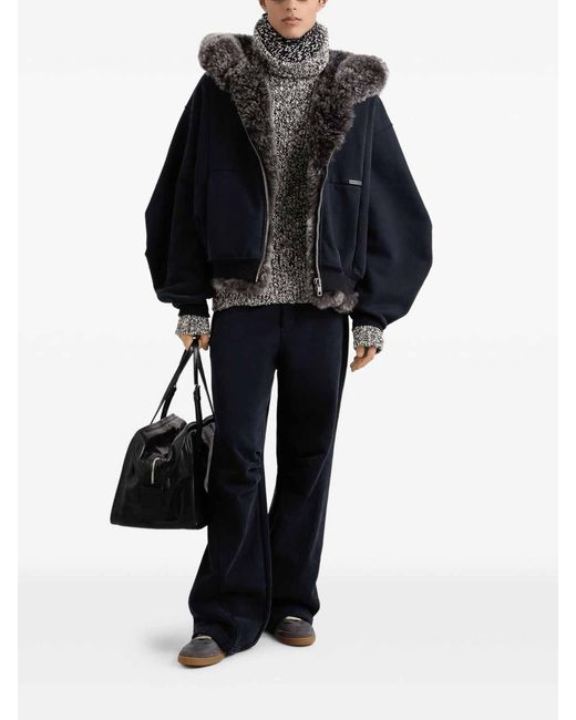 Dolce & Gabbana Blue Hooded Sweatshirt for men