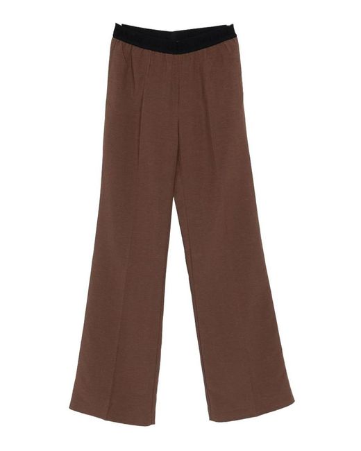 ERMANNO FIRENZE Brown Flared Trousers