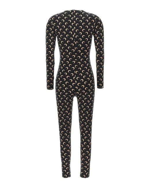 MARINE SERRE Black Jumpsuits