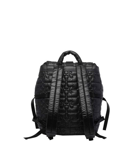 Ganni Black Re-Tech Quilted Backpack
