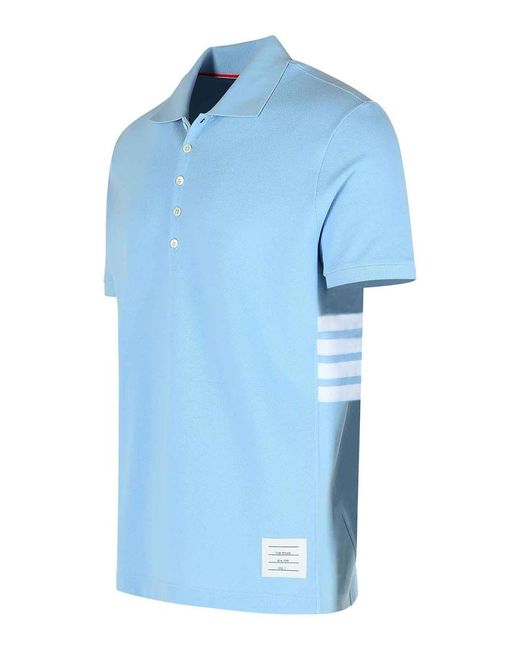 Thom Browne Blue Polo Shirt for men