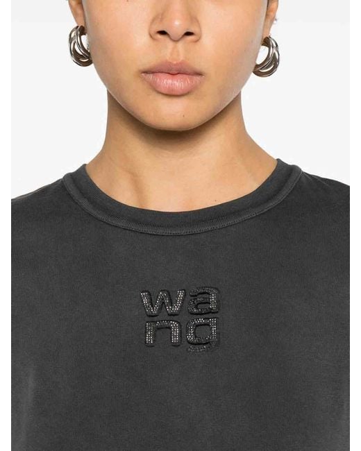 Alexander Wang Black Faded Logo T-Shirt