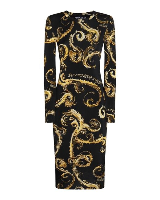 Versace Jeans Couture Black And Viscose Dress