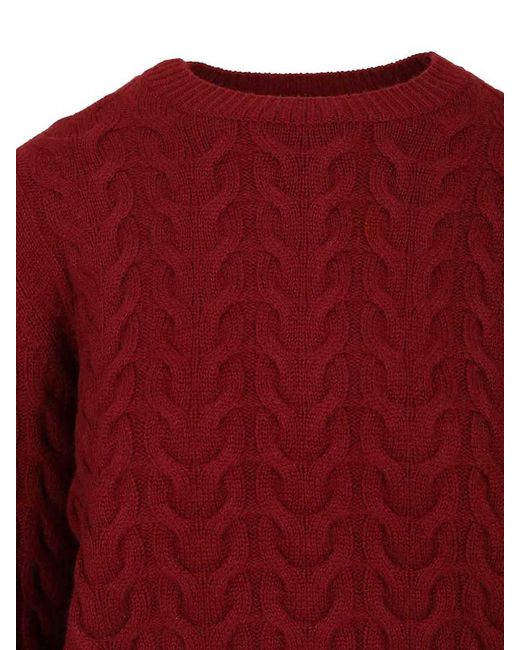 Max Mara Red Slim Cashmere Sweater