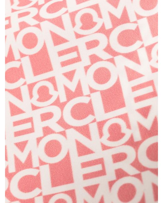 Moncler Pink Logo-print Swimsuit