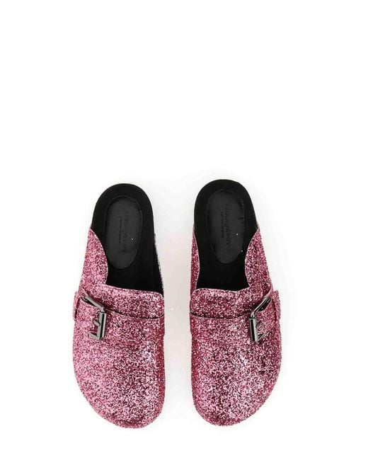 Philosophy Di Lorenzo Serafini Purple Glittered Mules