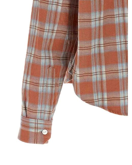 Camicia di Second/Layer in Brown da Uomo