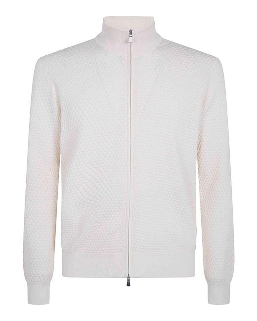 Gran Sasso White Long Sleeves Jacket for men
