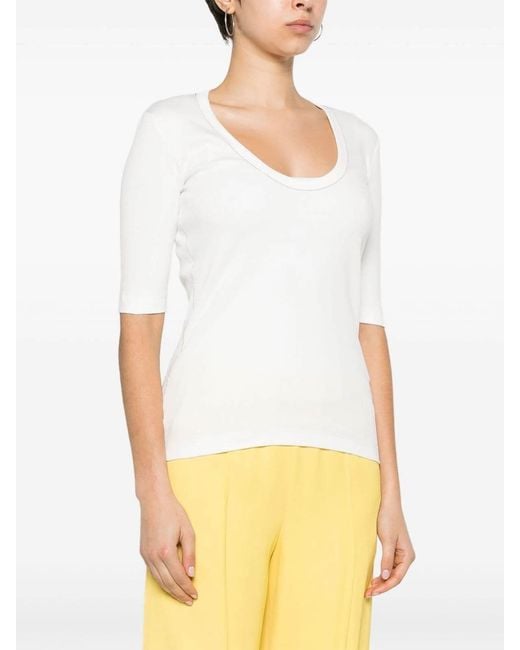 Fabiana Filippi White Cotton T-Shirt