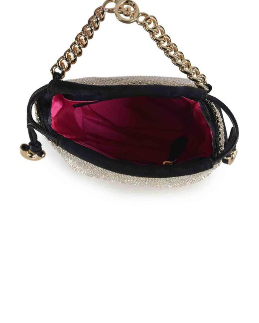 Pochette Con Strass di Pinko in Gray