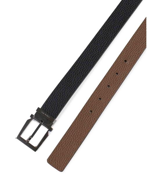 Ferragamo White Leather Belt for men
