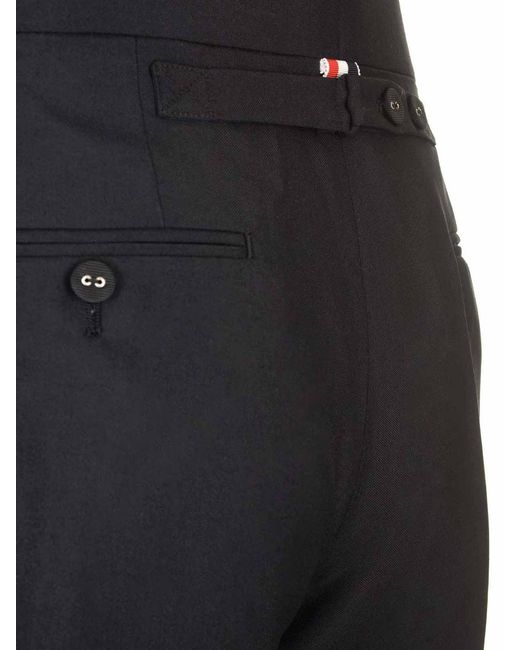 Thom Browne Blue Skinny Trousers for men