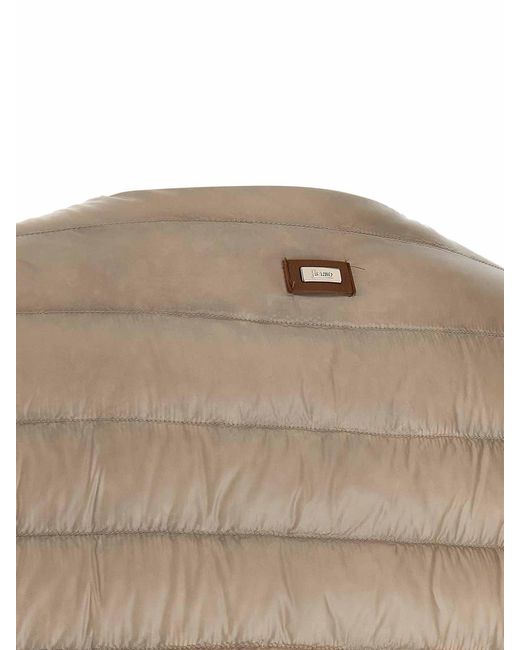 Herno Natural Leather Strap Down Jacket