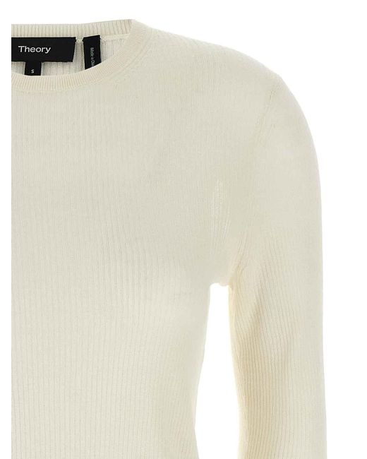 Theory Natural Viscose Linen Sweater