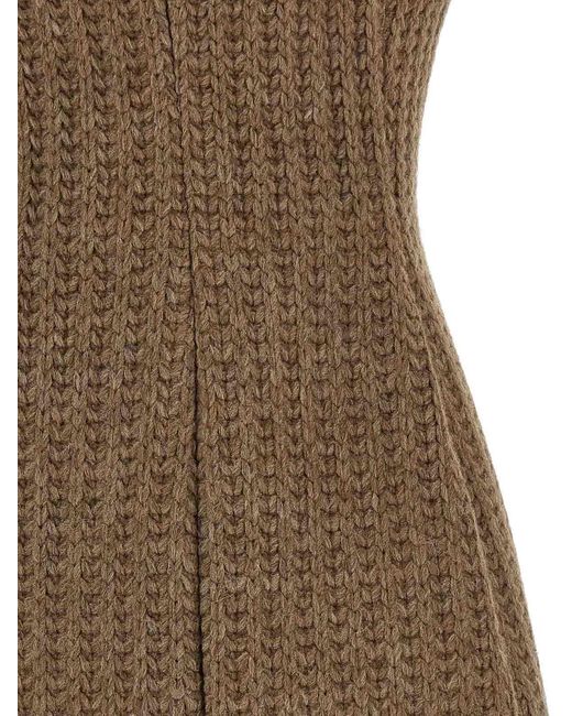 GIUSEPPE DI MORABITO Brown Wool Dress