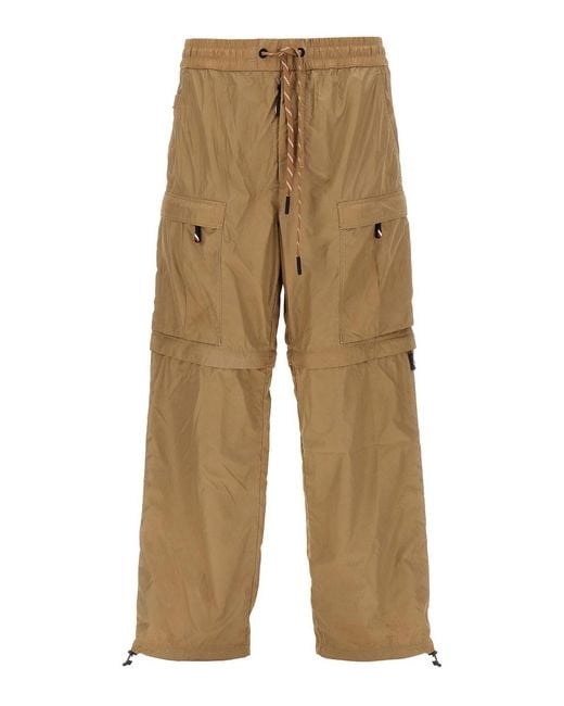 Moncler Brown Nylon Cargo Pants for men
