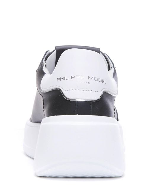 Philippe Model Blue Leather Sneakers