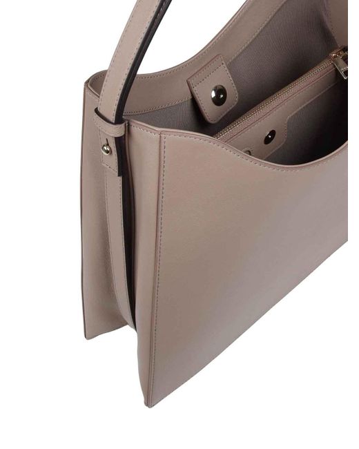 Furla Gray Leather Hobo Bag
