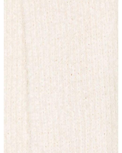Magda Butrym White Dzianina Hood Knit