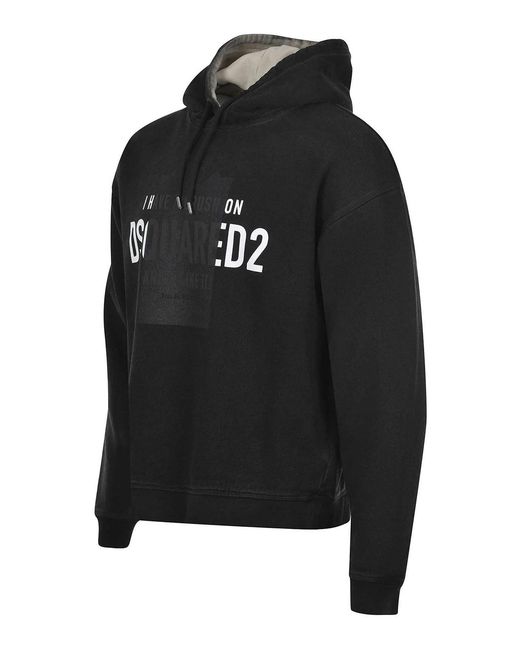 Spaccata Di Cotone di DSquared² in Black da Uomo