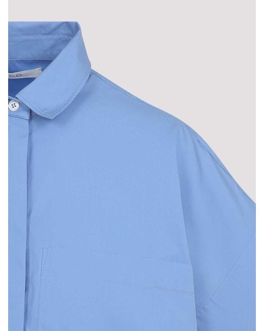Co. Blue Boxy Ss Shirt