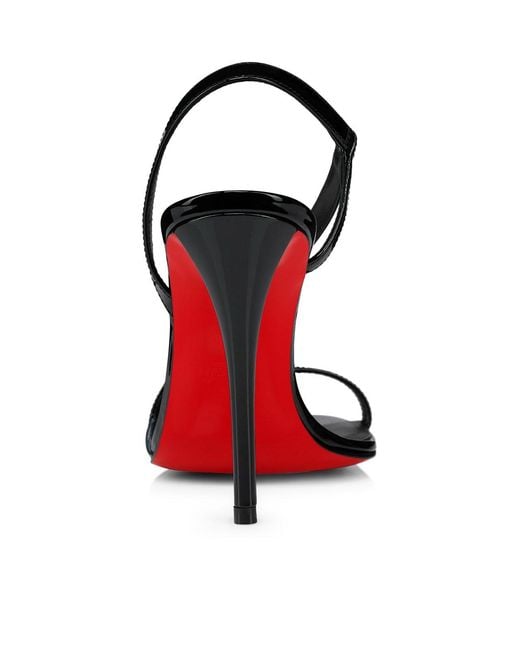 Christian Louboutin Black 100Mm Z Leather Sandals