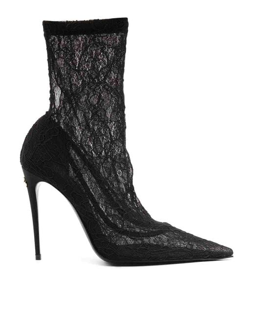 Dolce & Gabbana Black Heeled Boots