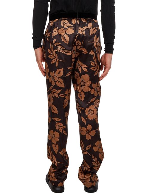 Tom Ford Brown Stretch Silk Pajama Pants for men