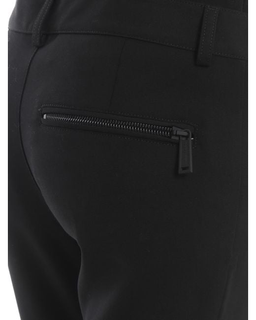 DSquared² Black Biker Wool Blend Trousers