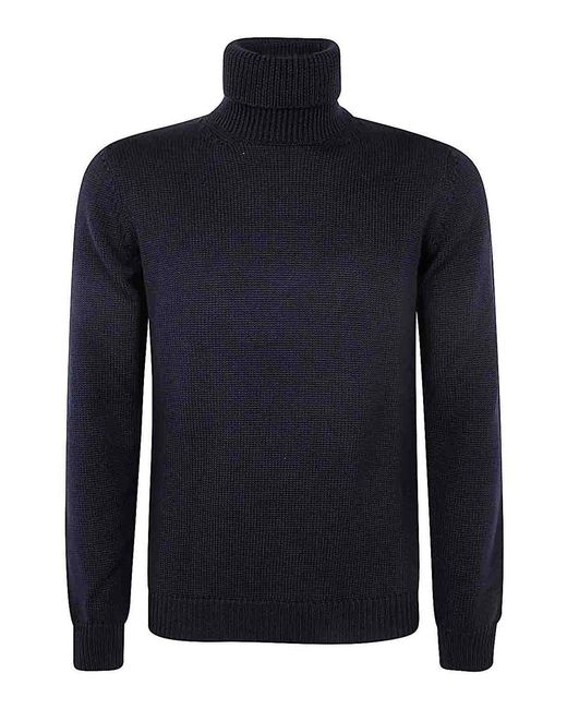 Nuur Blue Long Sleeves Turtle Neck for men
